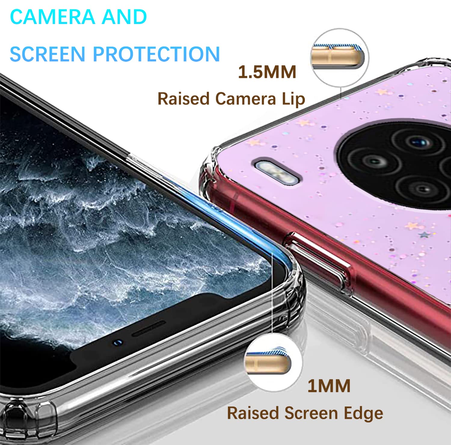 Custodia in silicone trasparente per Samsung Galaxy S23 FE 2,0 mm extra spessa