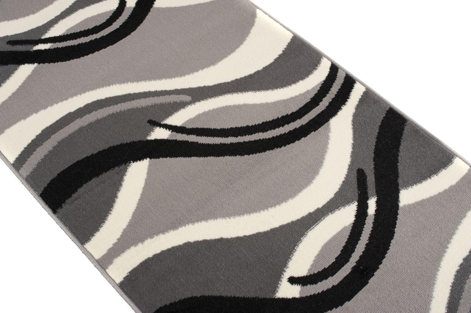 Mazovia Tapis - Tapis Couloir Long - Tapis Moderne Géométrique - Tapis Salon, Chambre, Cuisine et Couloirs - Certifié Oeko-TEX - Tapis de Couloir au Metre 70 cm Largeur - Gris 70x475