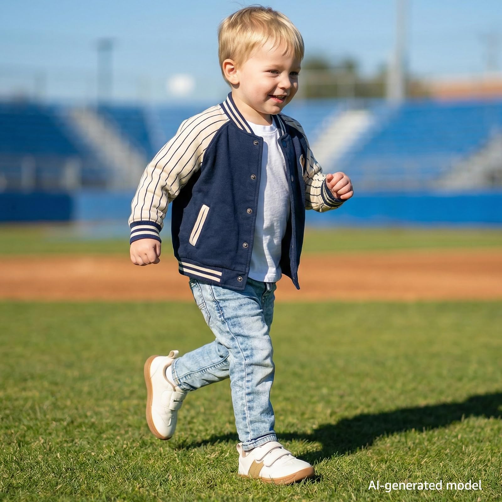 STQ KIDS Jungen Schuhe Breiter Zehenraum Kleinkinder Lauflernschuhe rutschfeste Kinder Sneakers Weiche Leicht mit Haken- und Schlaufenband
