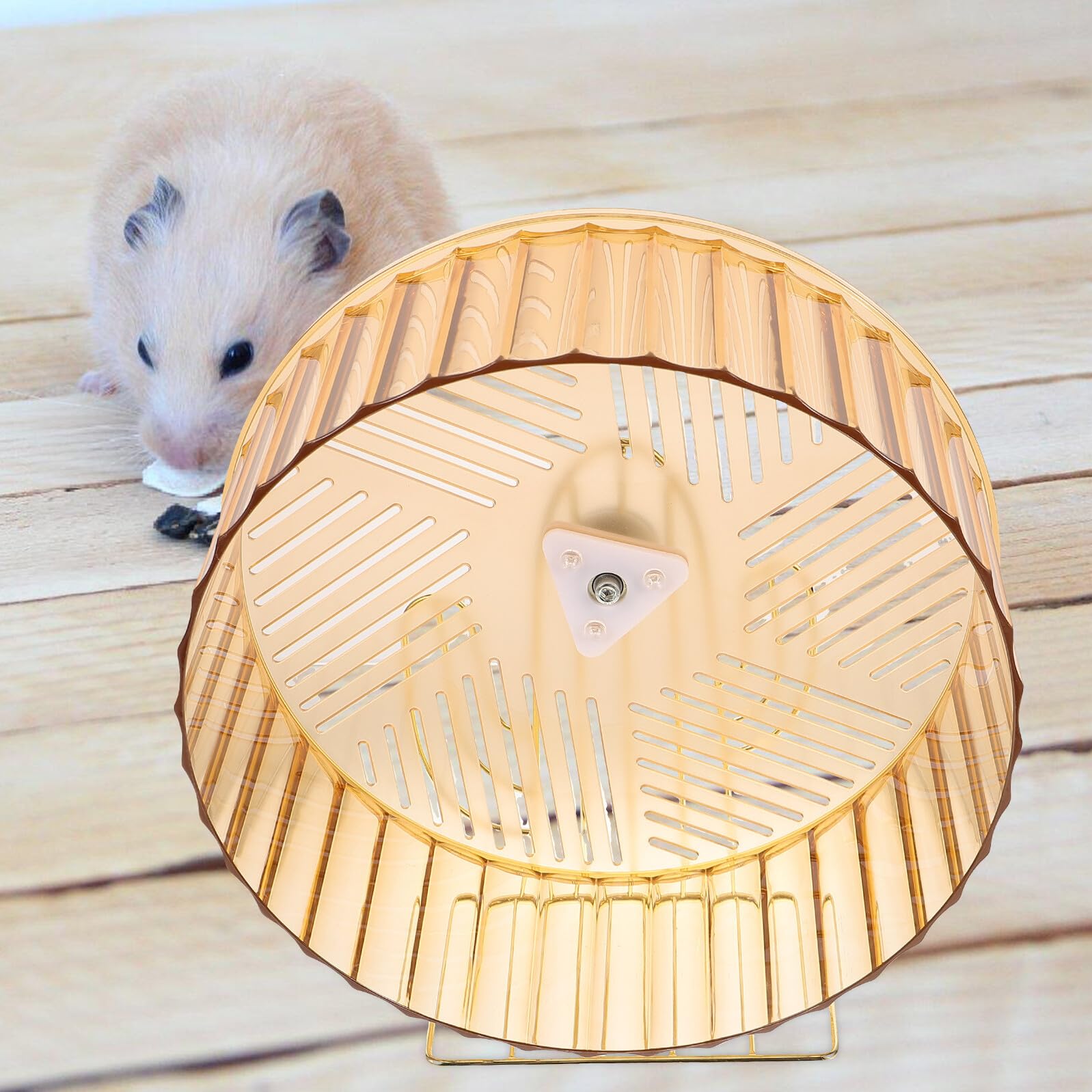 Rueda de Hámster Estable y Silenciosa Soporte, para Jaula de Mascotas y Chinchilla, Juguete de Ejercicio de Plástico y Aleación