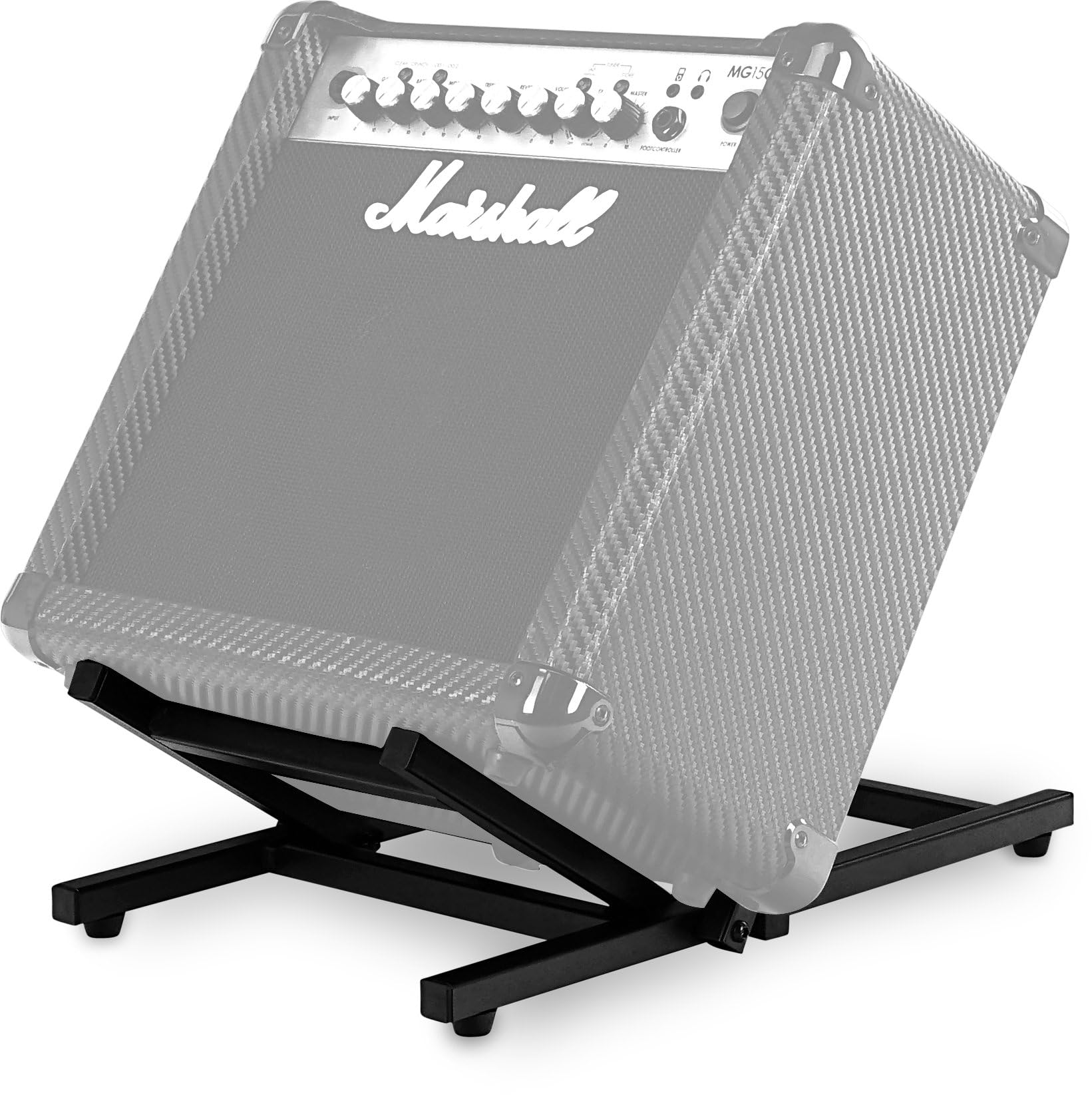 Soporte De Piso Para Amplificador Rocktile CS-30 (Soporte Inclinado Para Amplificador, carga hasta 30 kg, mejora el ángulo de proyección de tu combo, robusto, plegable y compacto) negro