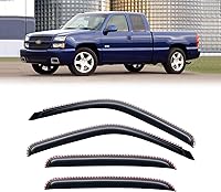 Vista 273 de Visera de ventana para Chevy Silverado 1500/GMC Sierra 1500/Avalanche/Suburban Crew Cab 2007-2013, protectores de lluvia, deflector de ventilación