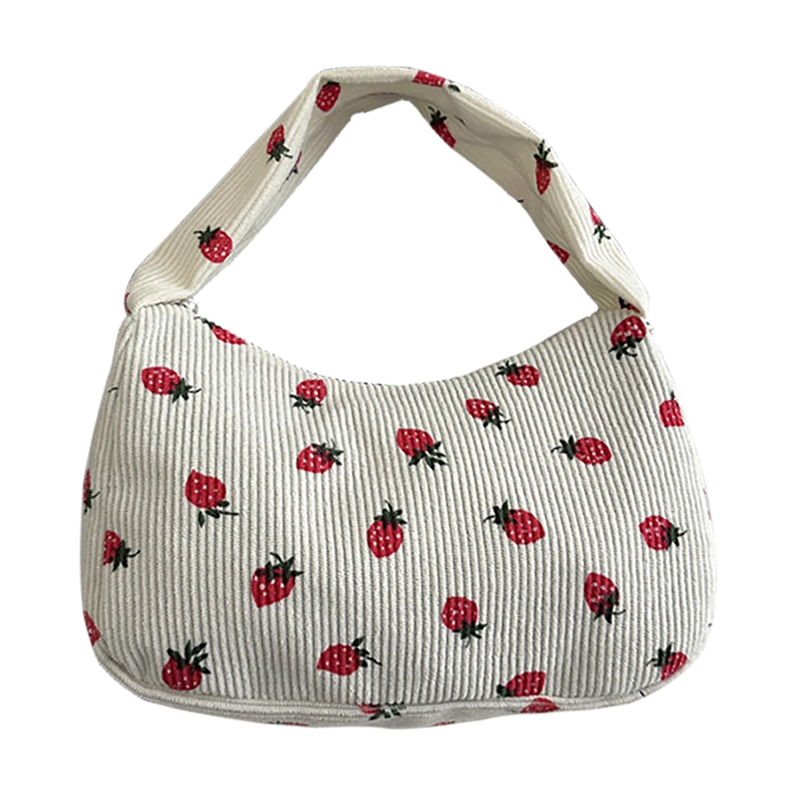 Cute Strawberry Purse Corduroy Crossbody Bags for Women Novelty Strawberry Wallet Clutch Bag Kawaii Strawberry Bags