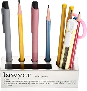 YODOCAMP Lawyer Gift Pen and Pencil Holder - Appreciation Gift for Lawyers, Thank You Desk Organizer for Legal Professionals TZC138