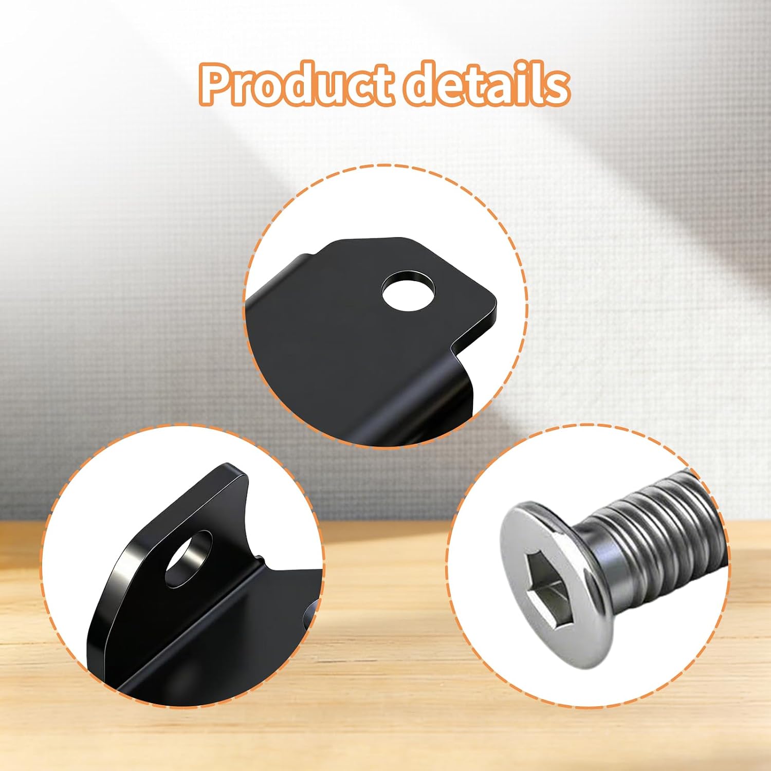 2pcs E-Dirt Bike Foot Pegs Bracket Holder Compatible with Tuttio Soleil 01 - Aluminum Knight-Style Black Footrest Bracket
