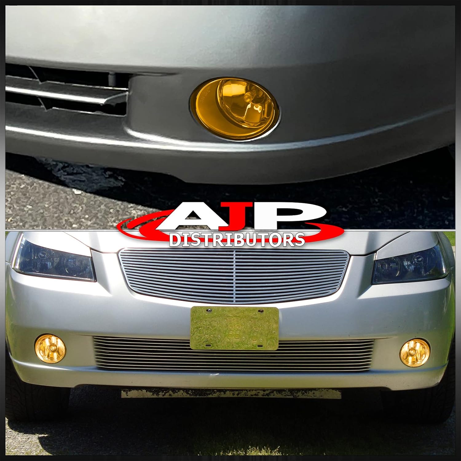 AJP Distributors JDM Yellow Lens Bumper Driving Fog Lights Lamps Assembly Pair Set LH RH + Bulbs Switch Relay Wiring Harness Kit Compatible/Replacement For Nissan Altima Quest 2004 2005 2006 04 05 06