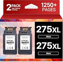 PG-275 Black Ink Cartridge Replacement for Canon 275 Black Ink Canon 275XL to Use with 275XL Ink Cartridege for Canon Printers PIXMA TR4720 TS3522 TR4700 TS3722 TS3500 TS3520 TS3720 TR4722 (2 Black)
