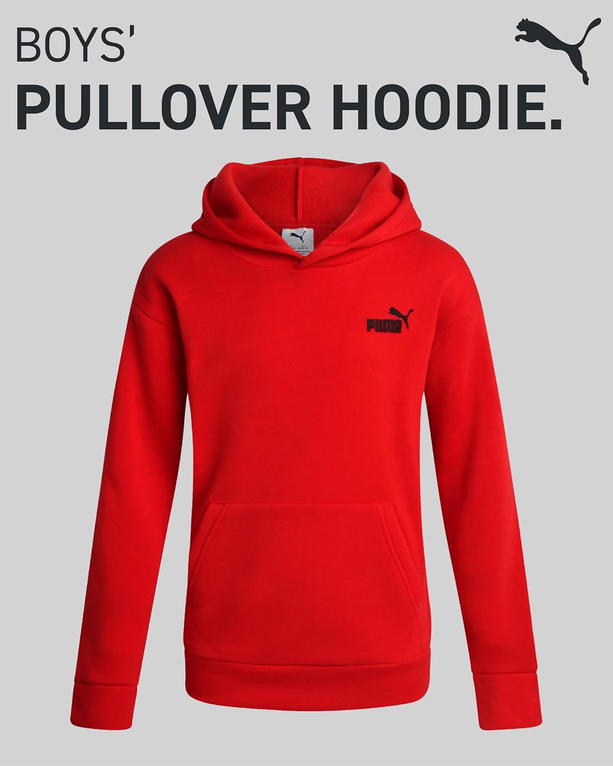 PUMA Boys Hoodie - Soft Fleece Breathable Pullover Sweatshirt - Lightweight Performance Hoodies for Boys (Sizes 8-20) - Image 3