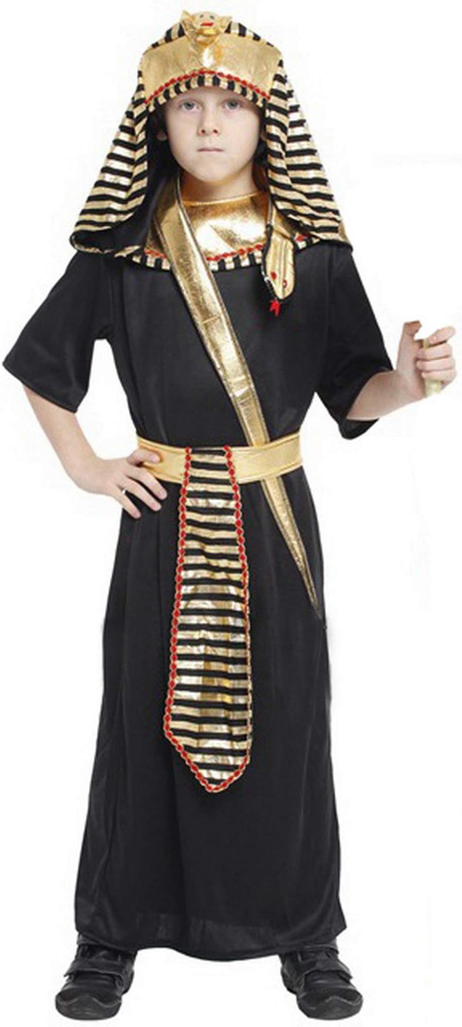 Brcus Boys Kids Egyptian Pharaoh Halloween Cosplay Costume Tunic Role Play Dress up