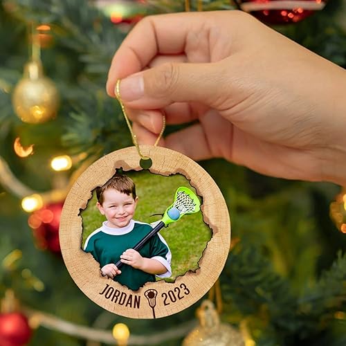 Vista 45 de Adorno de Navidad personalizado con imagen de jugador de béisbol para niños y niñas, adorno de béisbol con foto con nombre personalizado, regalos