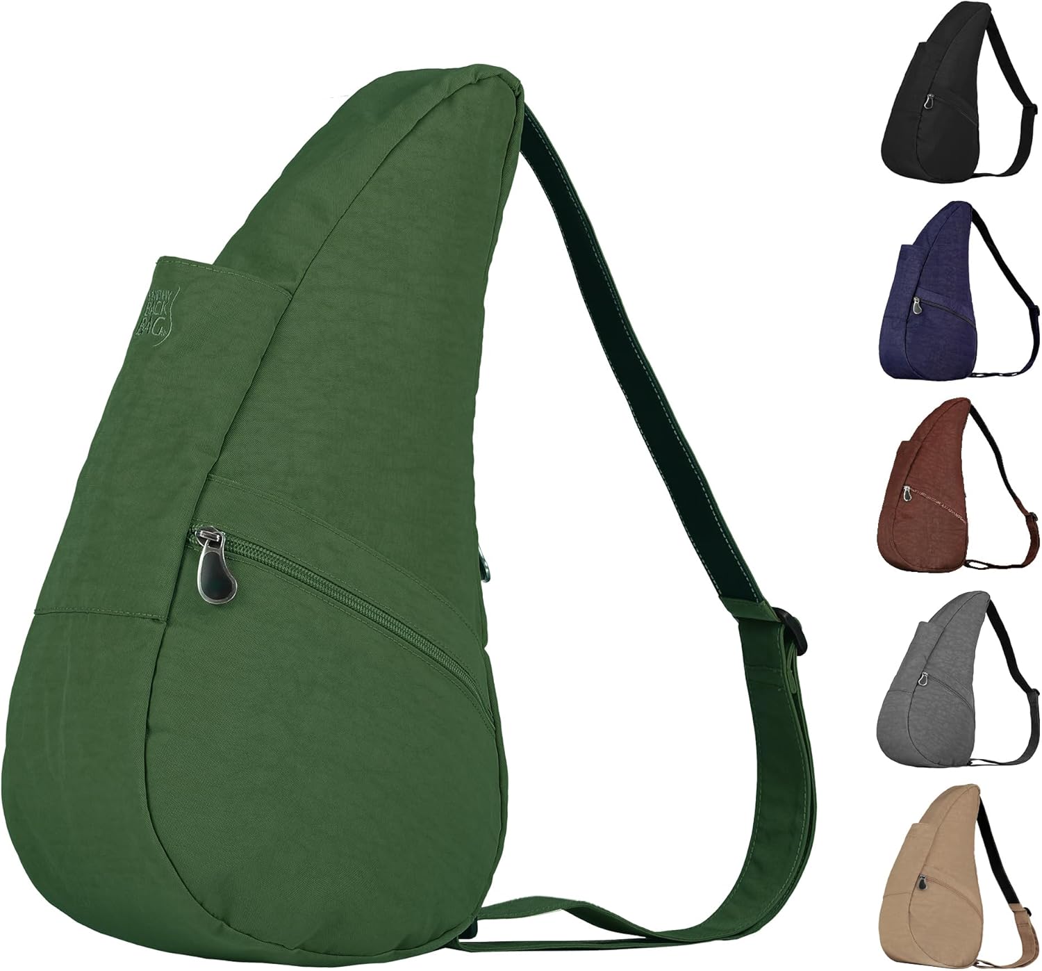 AmeriBag 17" Nylon Healthy Back Bag Ergonomic Crossbody Sling for Everyday Use, Travel & Walking Comfort