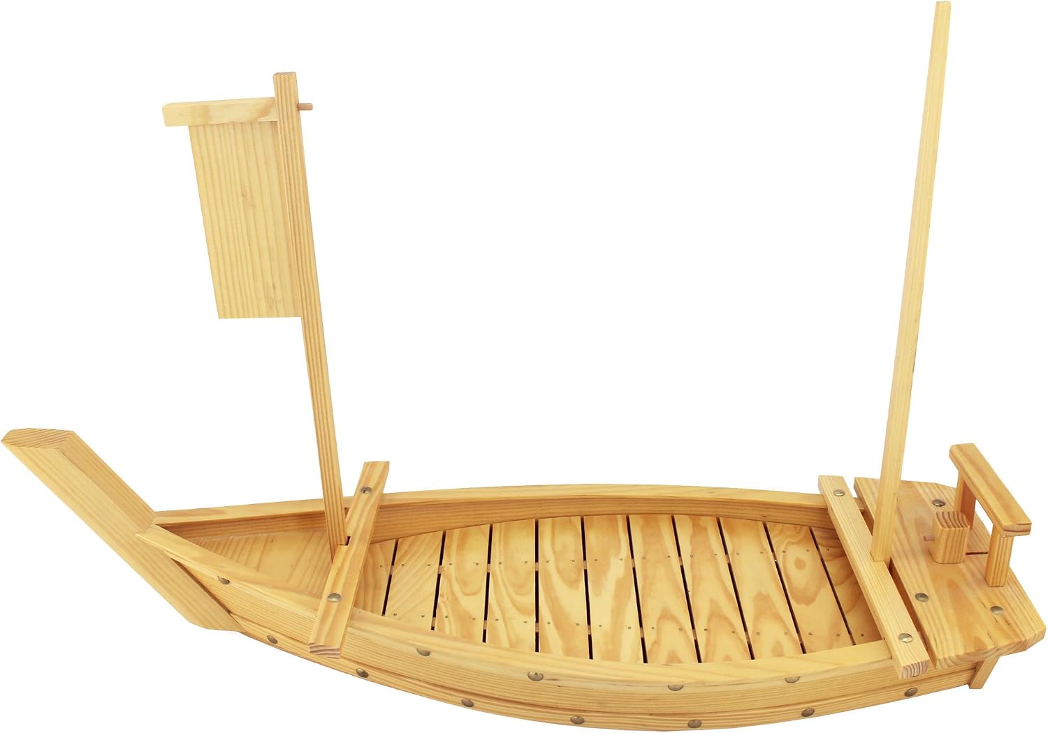 BambooMN Sushi Boat, Wood, Extra Large 35.4 Inch