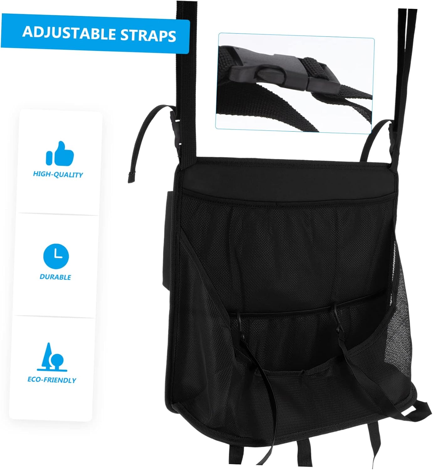 GARVALON Backseat Car Organizer Multifunctional Storage Bag with Cup Holder Durable Easy to Install Fits All Vehicle Types