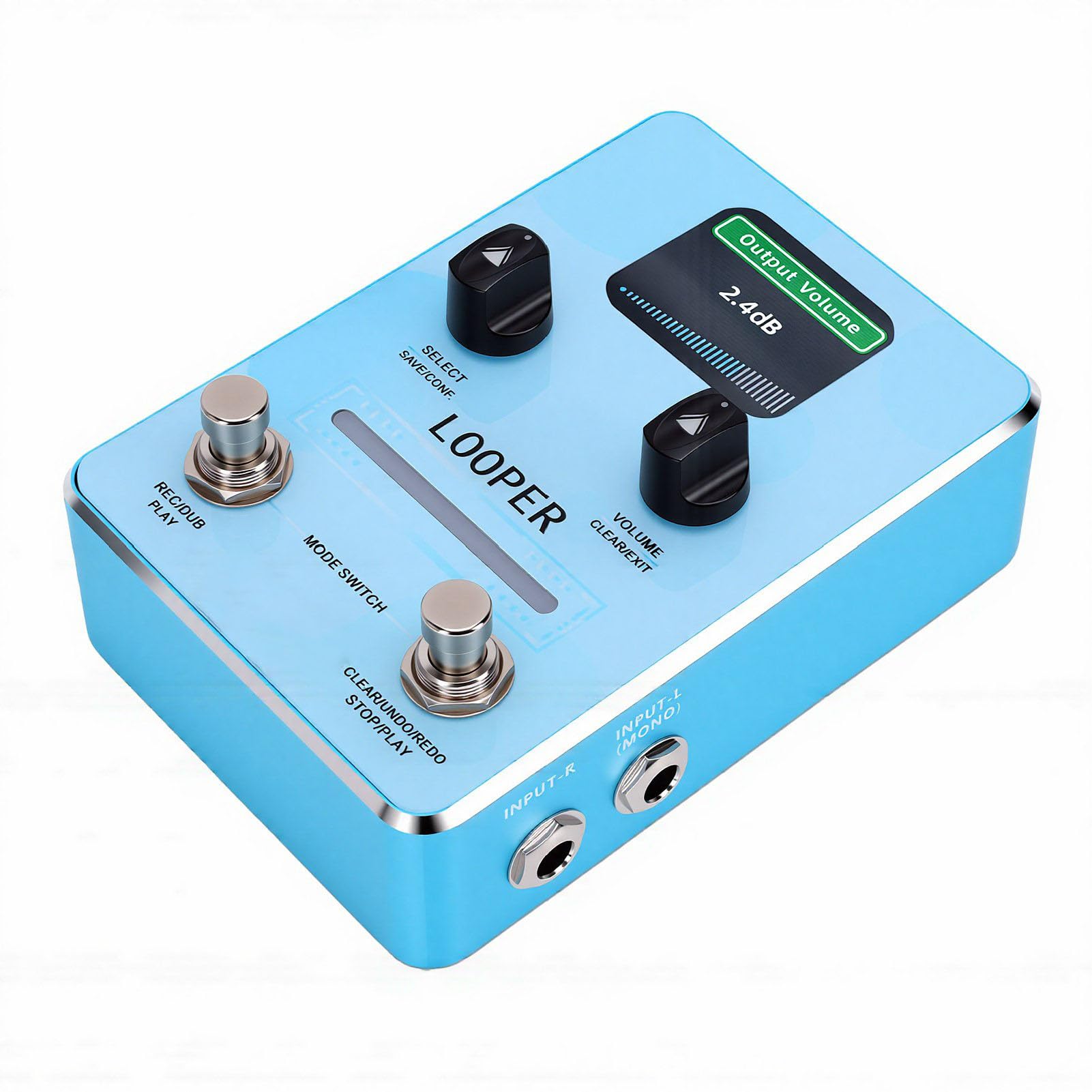 Keenso Pedale Looper per Chitarra, Pedale Effetti per Registrazione di Frasi in Lega di Alluminio con 40 Slot di Memoria 160 Minuti Gestione Dati USB C per la Scrittura di Canzoni Bassi Performance