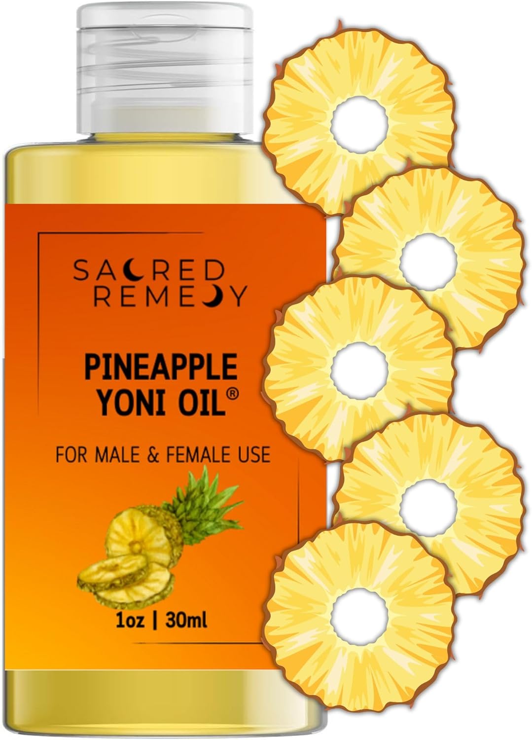 Pineapple Yoni Oil Potent, Hydrating, Moisturising Lotion Oil. 100% Natural & Vegan. Reduces Friction, chafing & Dryness. Balances PH Level & Fresh Scent with Vitamin E (30ml)