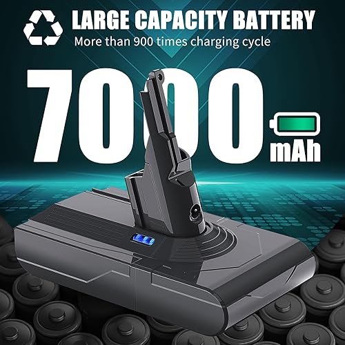 Miniatura 4 de EGR Reemplazo de batería V8 de 7000 mAh compatible con Dyson V8 Animal Battery Replacement V8 Absolute V8 Motorhead V8 Fluffy SV10 Aspiradora de