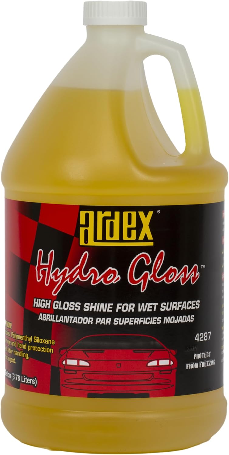Ardex Hydro-Gloss 4287 | 1 Step Speed Wax - Professional formula for Cars, Quick Clean & Shine on Wet/Dry Surfaces, No-Residue Car Detailing Spray with High-Gloss Protection, Gallon