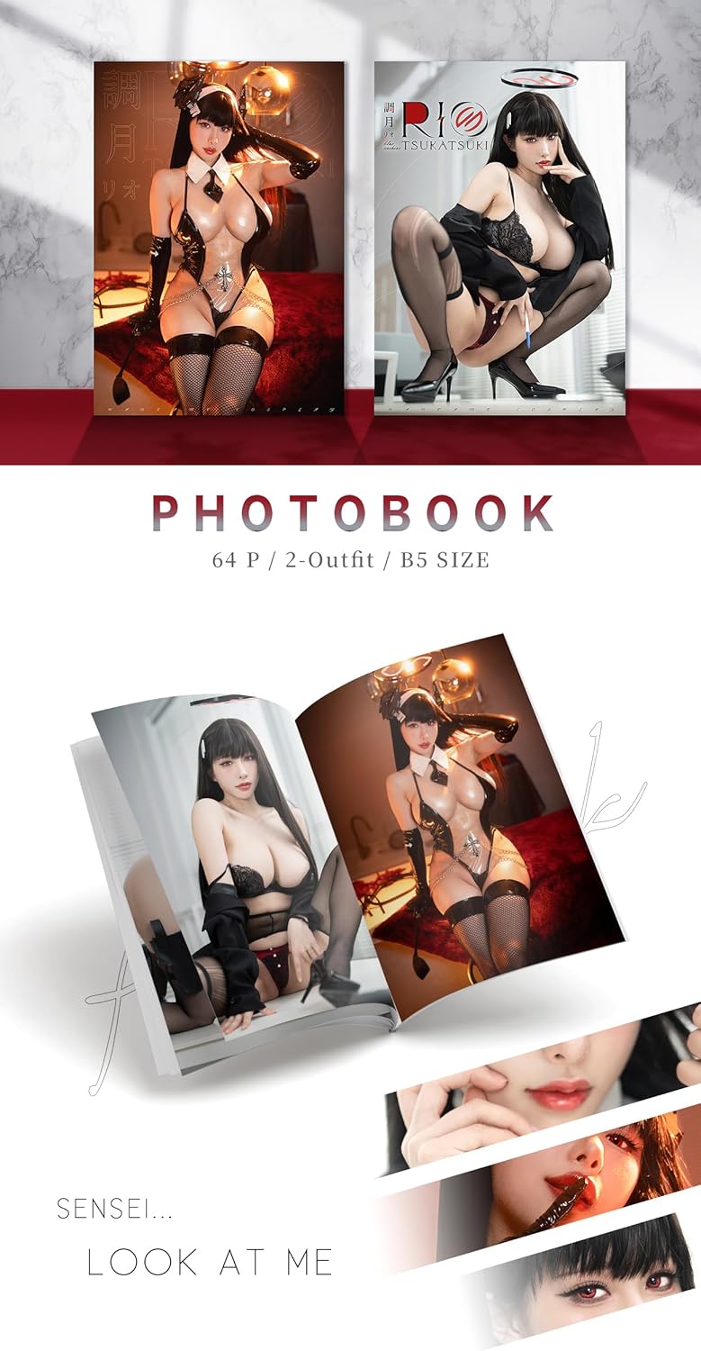 Generic 《Rio Tsukatsuki》 HaneAme Cosplay Photobook 2WAY Japan Pillowcase Vol.56 (Sensei Set), Black, Ha-56