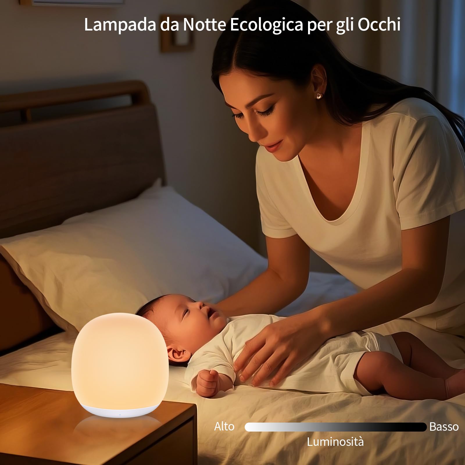 Tyute Night Light for Kids, Baby Light for Nursery with 8 RGB Colors Changing, Egg Night Light with 1H Timer & Touch Control, Soft BPA Free Portable Dimmable Night Lamp for Kids