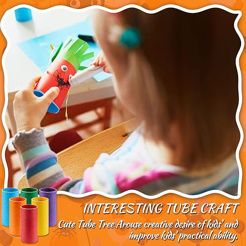 Miniatura 4 de Henoyso Paquete de 100 tubos de cartón para manualidades, rollos de papel higiénico de 1.57 x 3.74 pulgadas, tubos de papel de cartón, tubo grueso