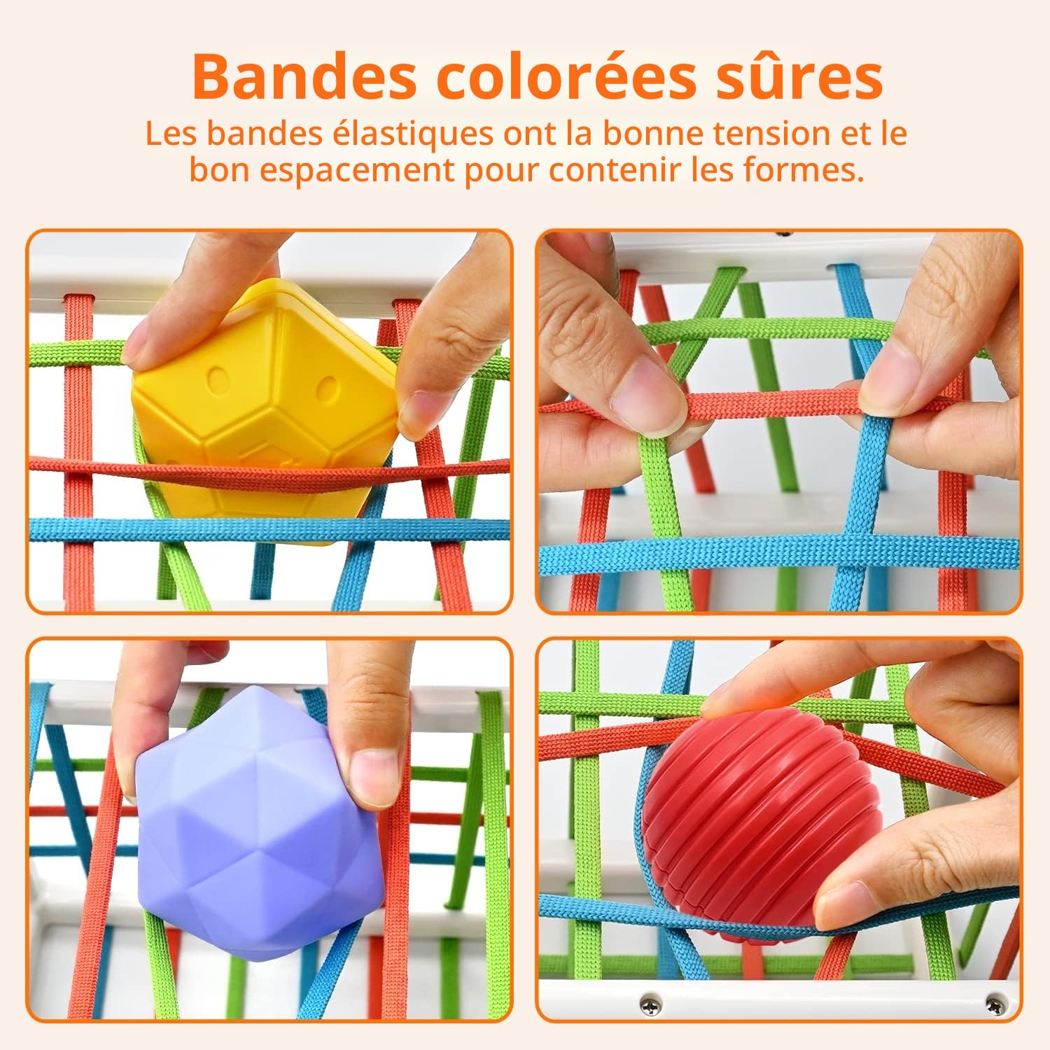 Jouet Bebe 1 2 Ans, Montessori Sensoriel Jeux pour Bébé 12 18 Mois, Trieur de Formes avec Boules Texturées Balles Sensorielles Cube d'activité de Développement Jouet Enfant Fille Garcon Cadeau
