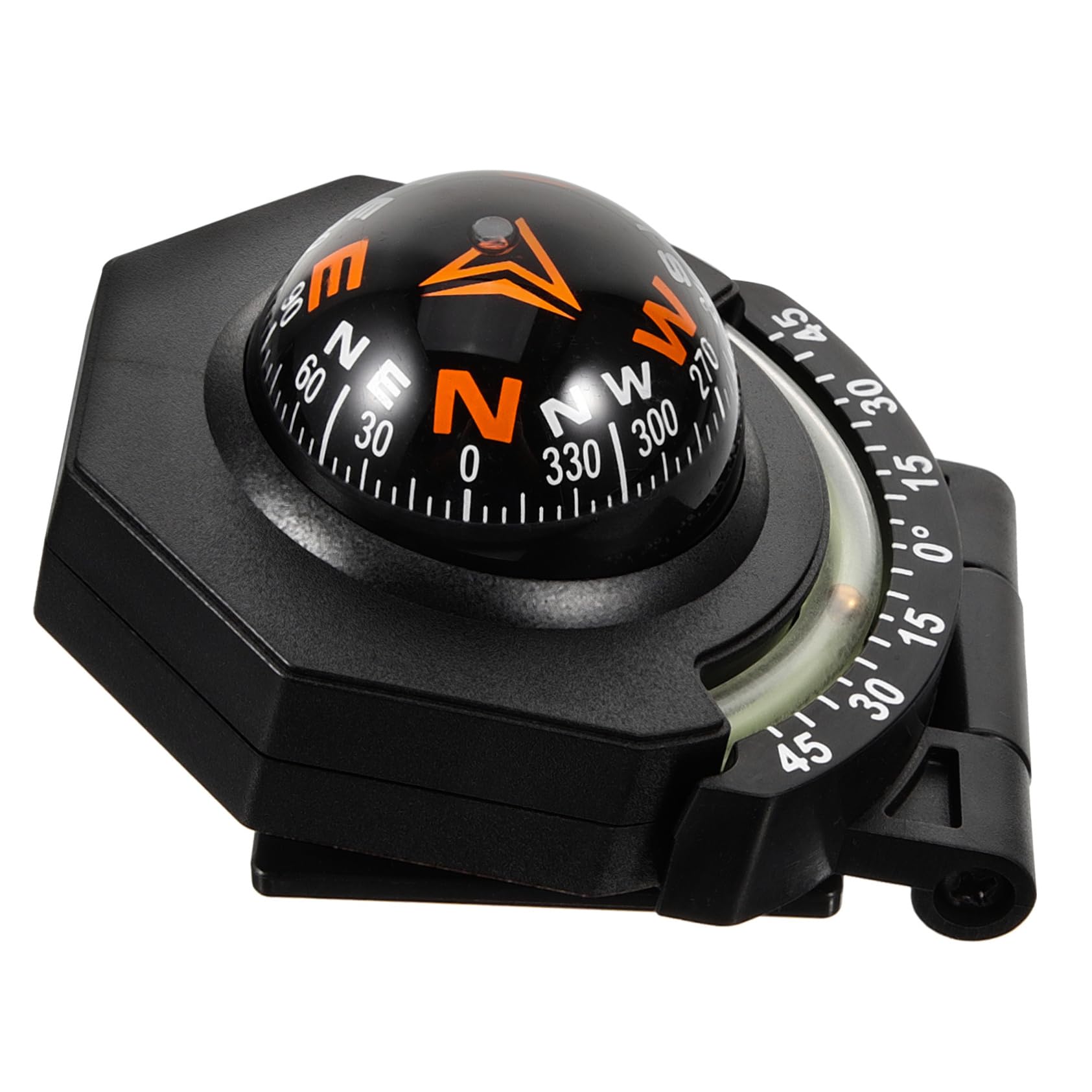 Abaodam Car Dashboard Compass Magnetic Auto Compass Mount Sturdy Abs Acrylic Car Decoration