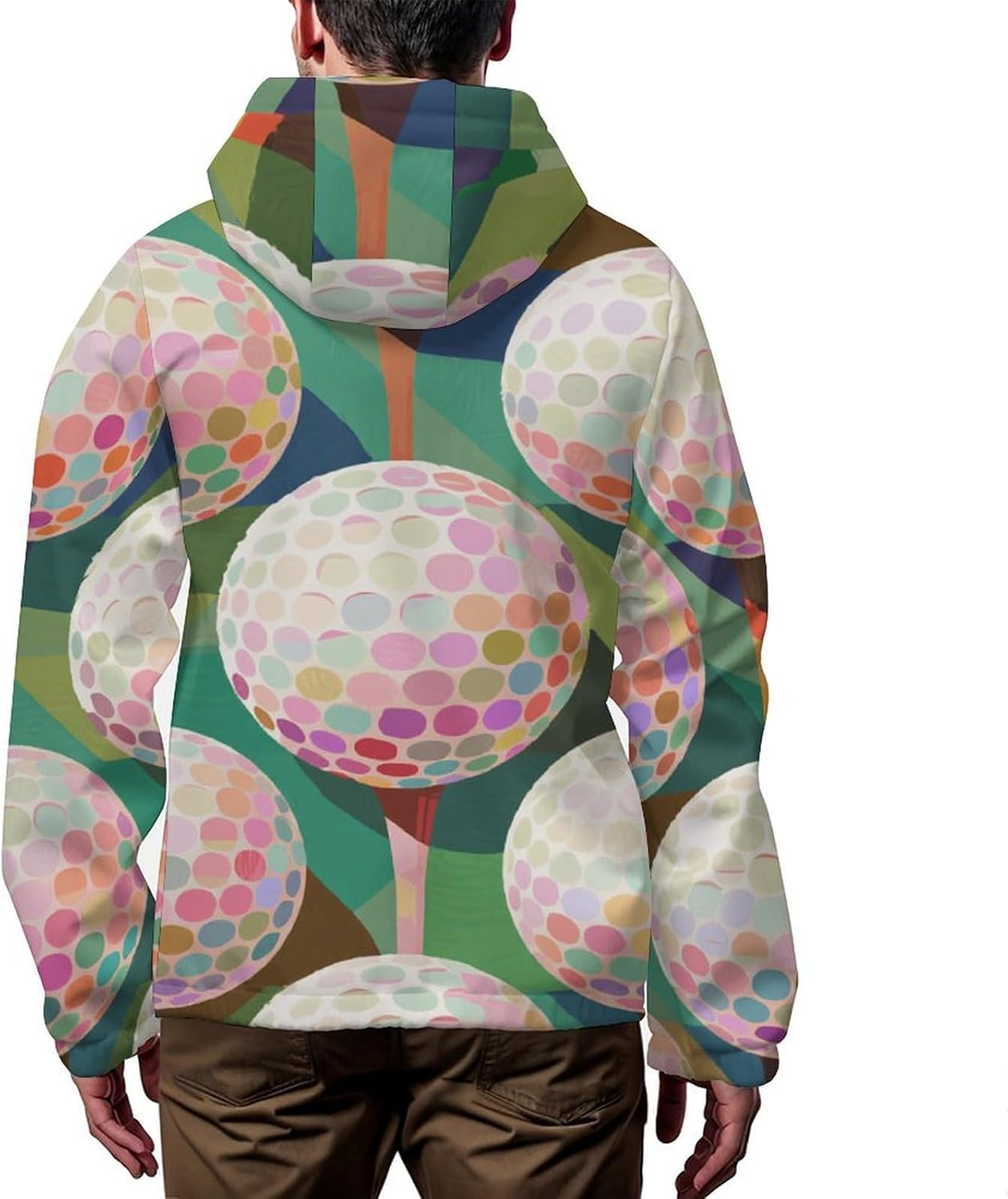 Men's Windbreaker Jacket Hooded Lightweight Casual Coat with Pockets for Travel Hiking Golf Running