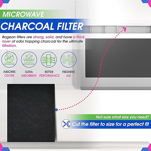 Miniatura 2 de Filtro de repuesto para microondas cortado a medida, filtro de carbón activado de 18 x 15 pulgadas para Samsung GE, LG, Frigidaire, Whirlpool y más,