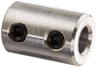 RC-025-A Aluminum Rigid Coupling, 1/4" Bore, 1/2" Outside Diameter, 3/4" Length, #10-32 x 1/8" Set Screw