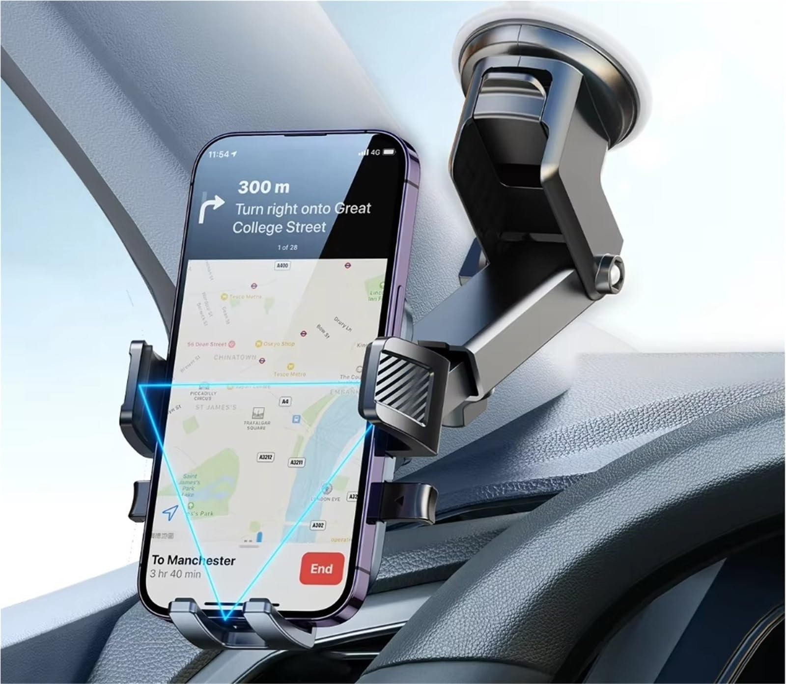 Per Google Supporto Universale Per Telefono Auto Con Base A Ventosa Cruscotto Auto Supporto Per Cellulare Accessori Porta Cellulare Auto(Sucker)