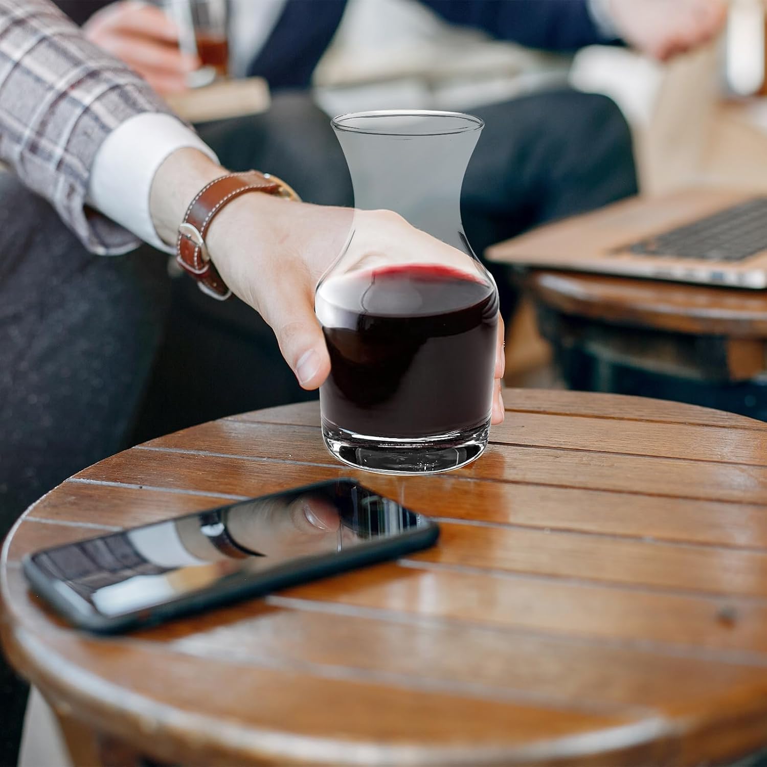 15 Pack Mini Carafe Decanter, Single Serving Glass Carafe, Small Wine Glasses (8.5 oz) - Image 3