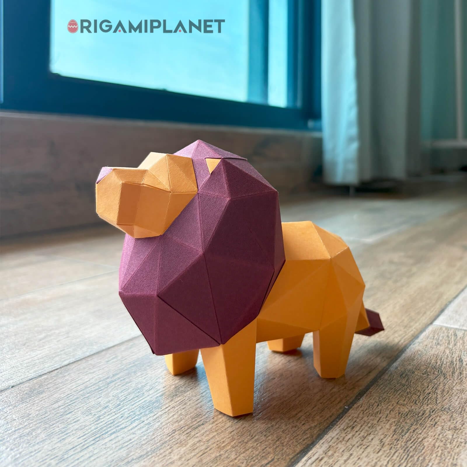 Amazon.co.jp: ORIGAMIPLANET Lion 小獅子立体折り紙ペーパークラフト