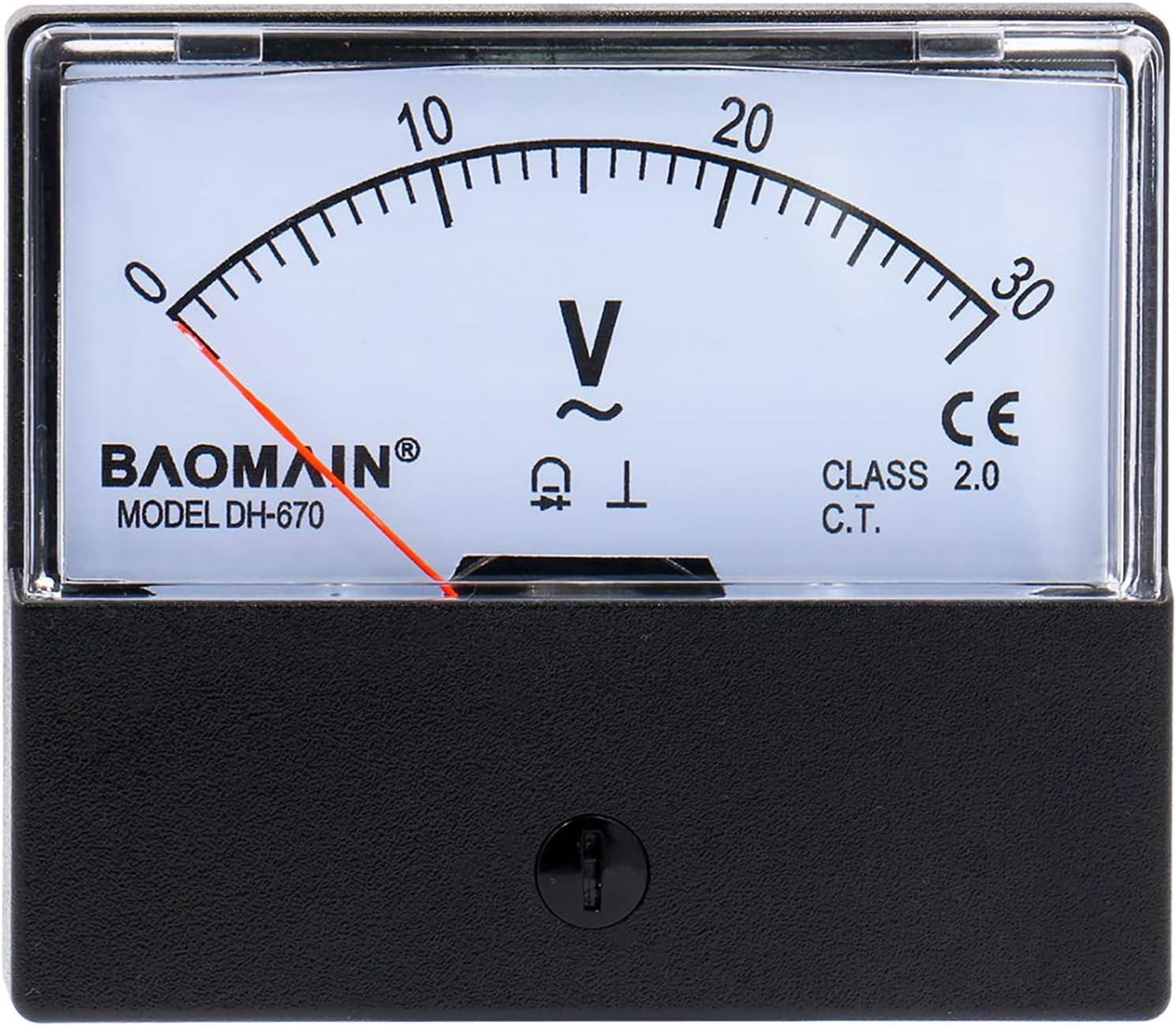 Voltmeter DH-670 AC 0-30V Rectangular Class 2.5 Analog Panel Volt Voltage Meter