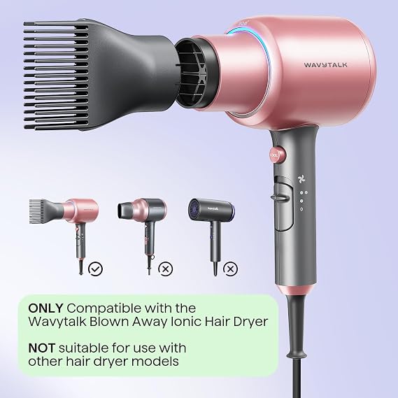 Wavytalk Grey Comb Nozzle - Compatible with Wavytalk Blown Away Ionic Hair Dryer (Fits 49.6mm Internal Diameter)
