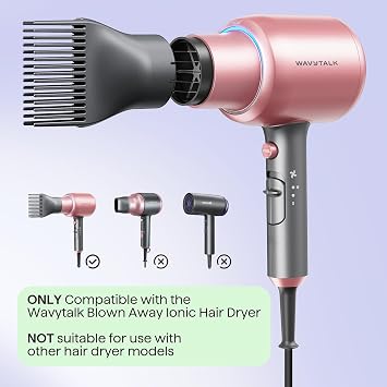 Wavytalk Grey Comb Nozzle - Compatible with Wavytalk Blown Away Ionic Hair Dryer (Fits 49.6mm Internal Diameter)