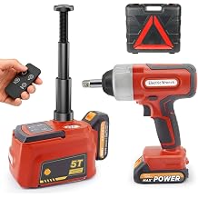 E-HEELP Cordless Electric Floor Jack Kit 5 Ton with Remote, Wrench and LED