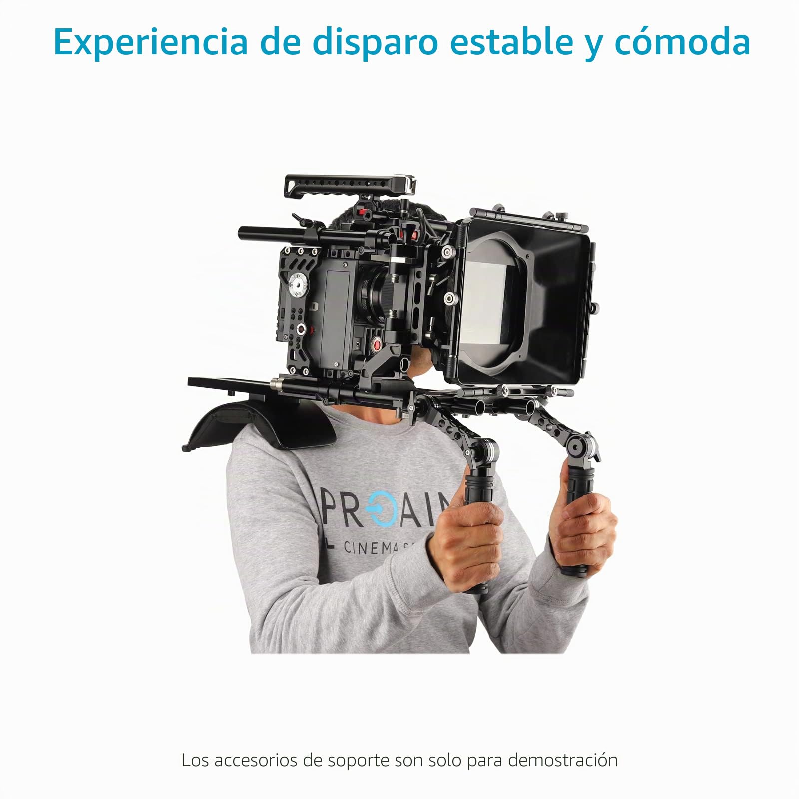 CAMTREE Hunt Set de manijas Roseta 15 mm/19 mm para rigs de Hombro | Compatible con varillas de 15 mm y 19 mm, con rosetas para ajuste de posición de las manos en rigs de cámara.