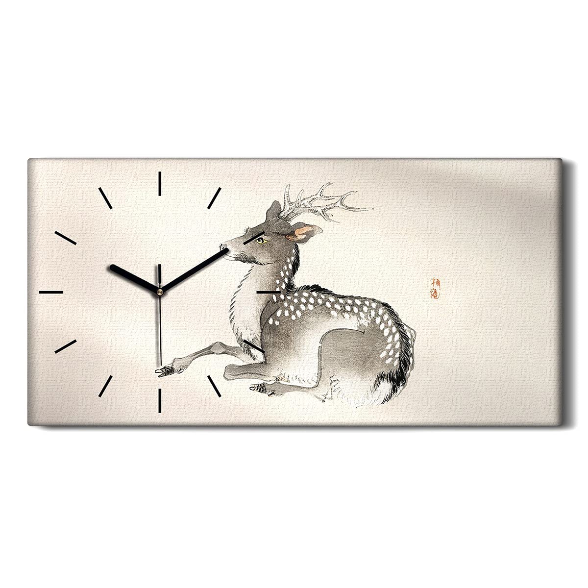 Horloge sur Toile Silencieuse sans Tic-Tac Tableau Animal Sauvage