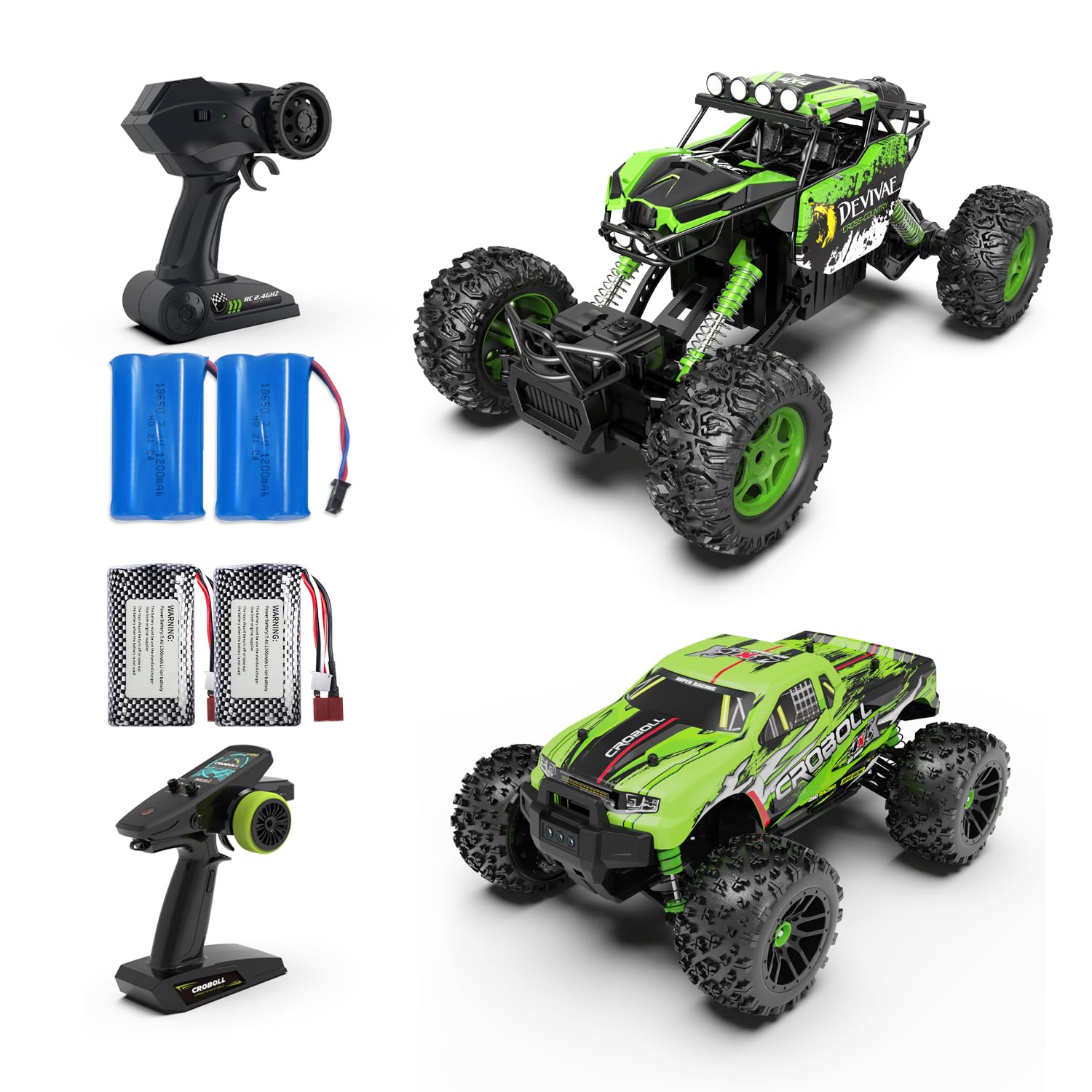 CROBOLL 1:12 Remote Control Car for Kids and 1:18 RC Car for Kids and Adults
