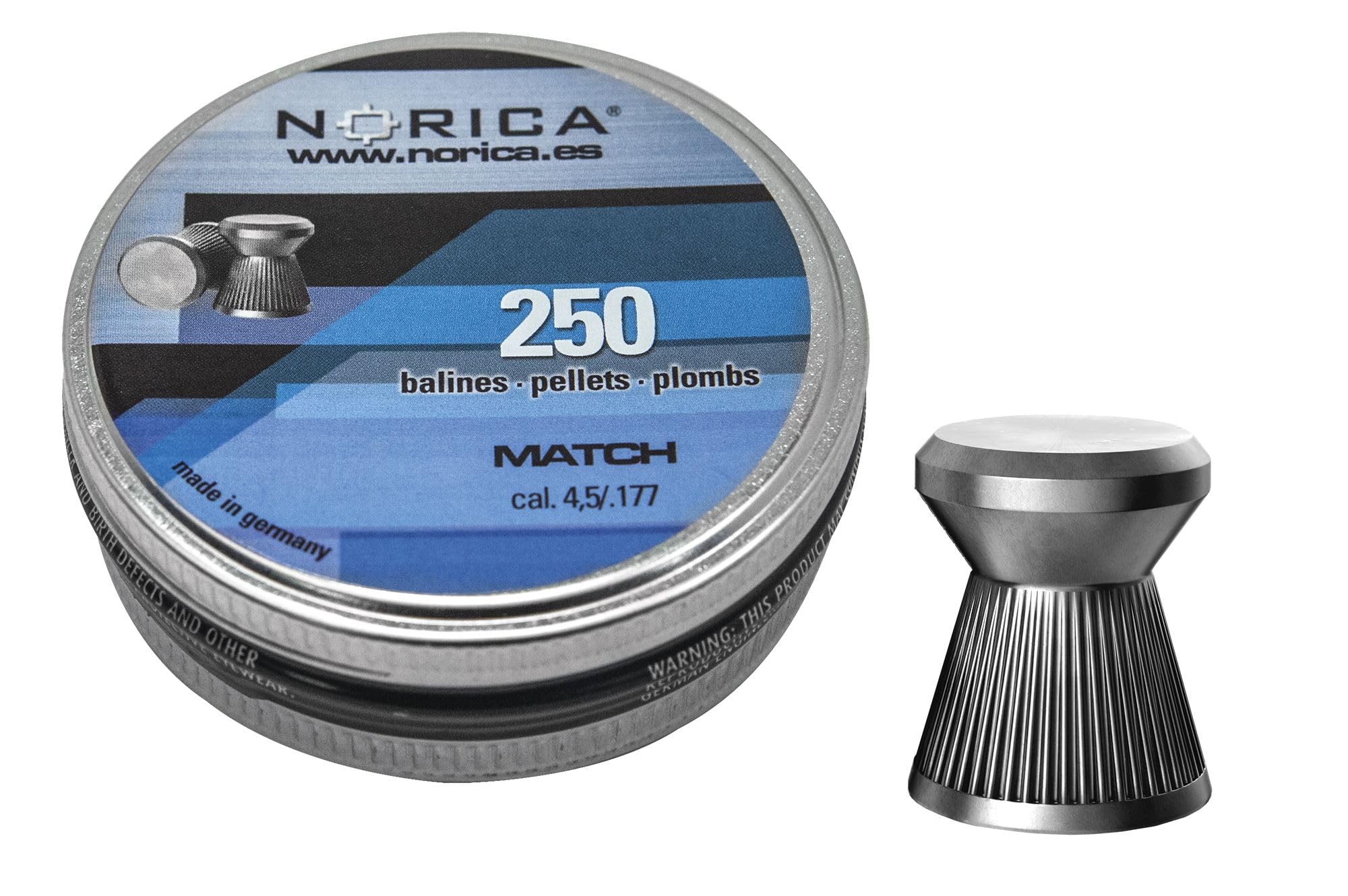 BALINES NORICA POINTED 4.5 DE 250 Unidades - Armería Saron