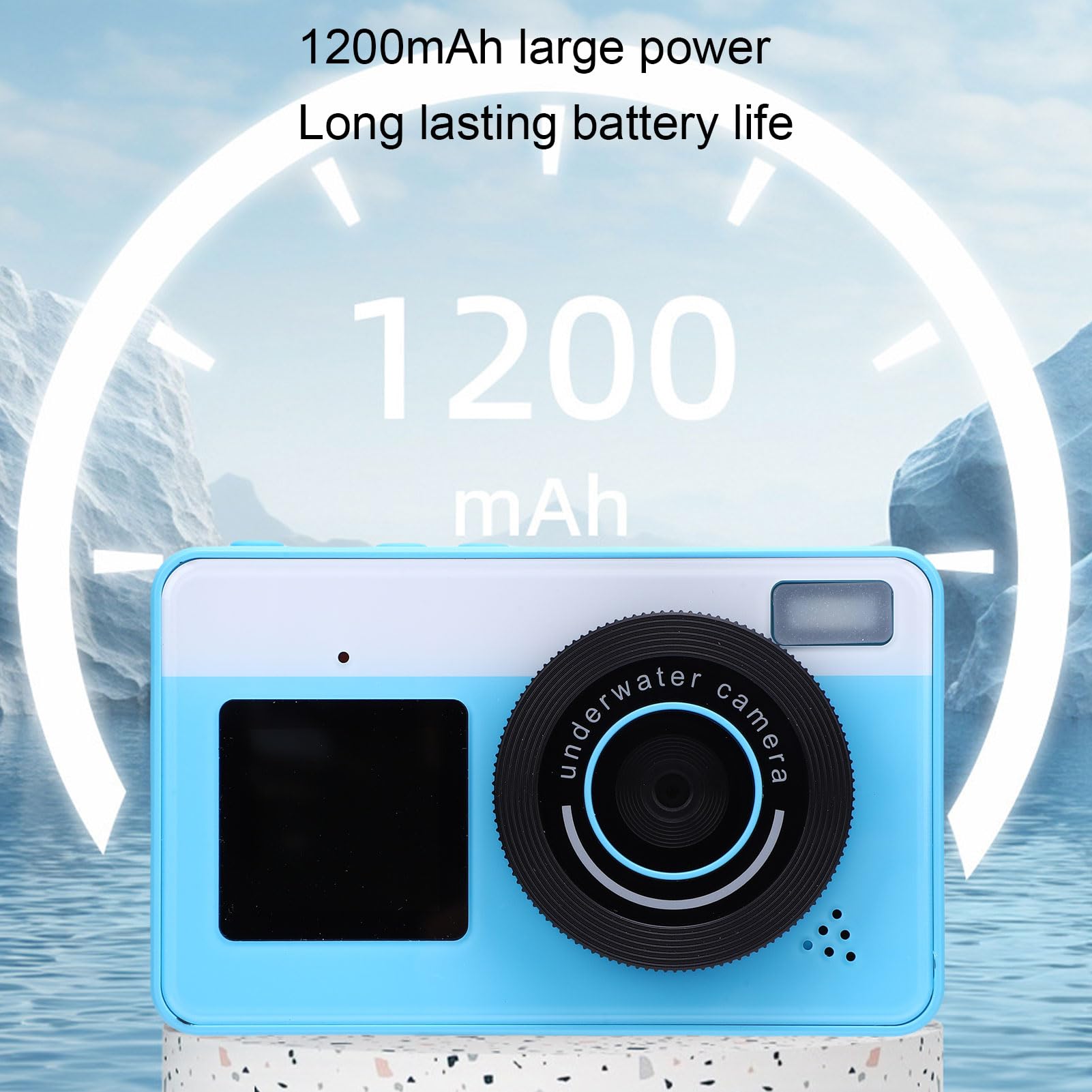 SENECESLI Kamery 4K do Fotografii, Cyfrowa Kamera Vlogging 48MP dla YouTube, Kompaktowa Kamera Podróżna z 18x Zoom, Podwójny Ekran do Selfie, 128 GB Rozszerzalny (BLUE)