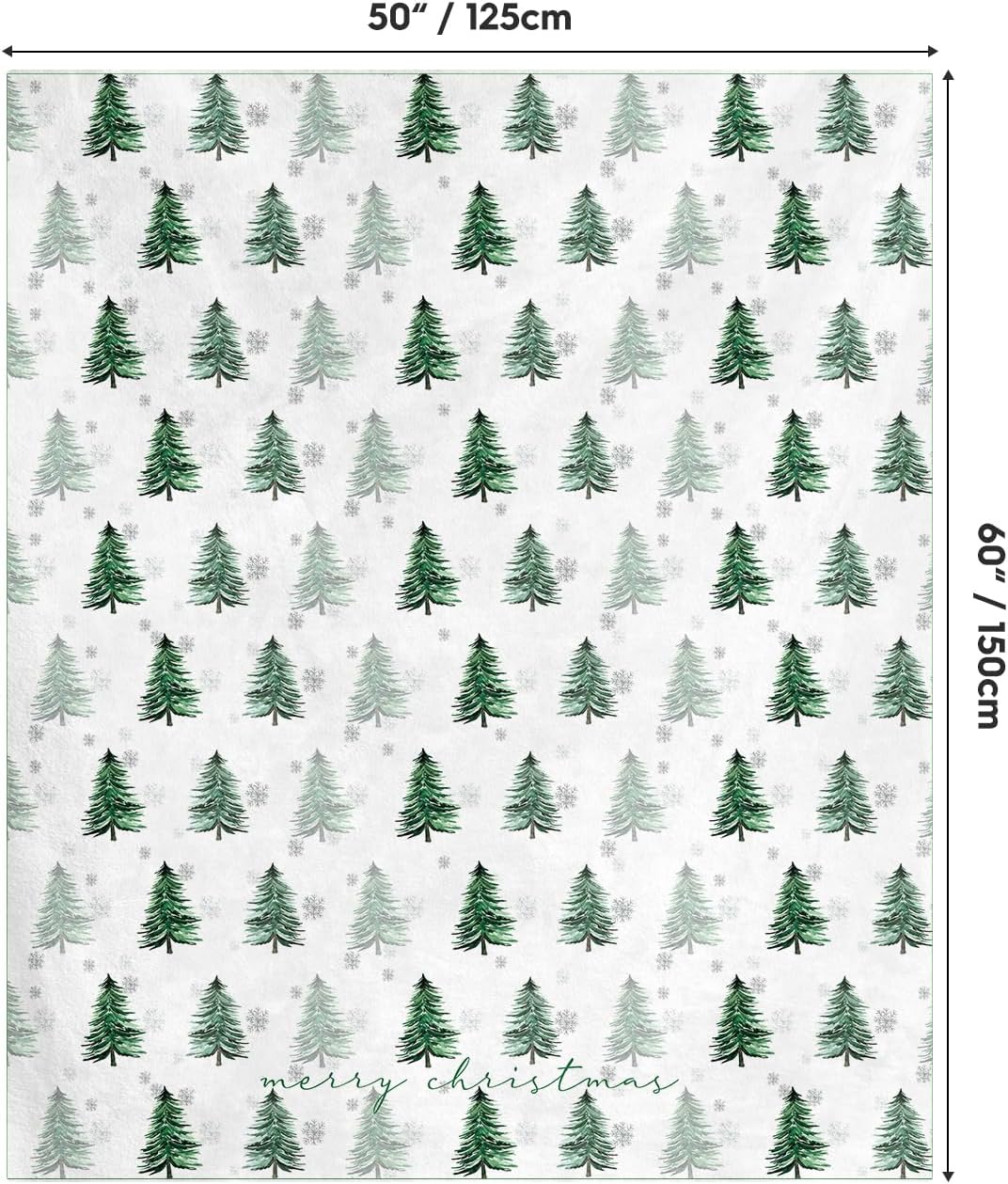 Horaldaily Christmas Flannel Blanket Throw, Christmas Pine Tree Green Soft Fuzzy Plush Cozy Fleece Blankets for Couch Sofa Bed Lounging, Ideal Gifts for Kids Adults Wife Self, 50x60 - Image 6