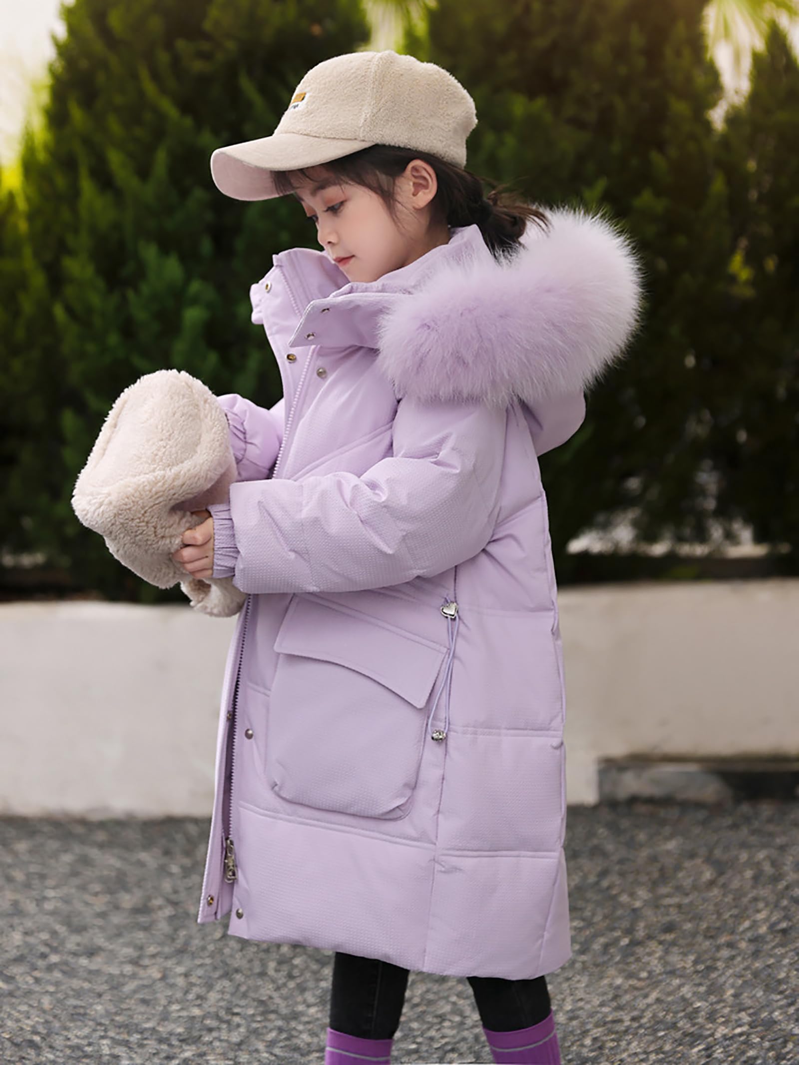 Cappotti invernali per ragazze piumini con cappuccio cappotti di cotone di media lunghezza tipo piumino capispalla da neve giacca da sci impermeabile tuta da neve