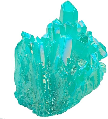 Miniatura 10 de Rockcloud - Escultura de cristal de cuarzo arcoíris con recubrimiento de titanio, geoda natural, druzy, piedra preciosa para decoración del hogar