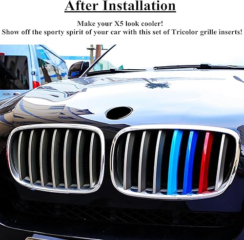 Miniatura 5 de Ajuste exacto M - Rejilla de color compatible con BMW 2003-2006 E53 X5 7-vigas central riñón parrilla