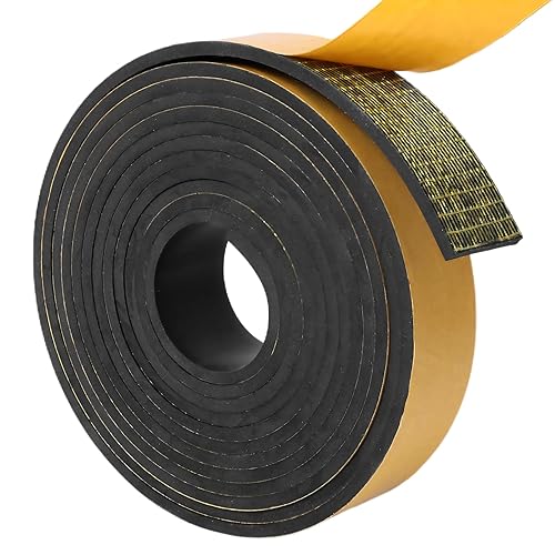 Neoprene Rubber Sheet Self Adhesive, Solid Rubber Sheets, Rolls & Strips for Crafts, Pads, Protection, Supports, Leveling, Anti-Vibration, Anti-Slip