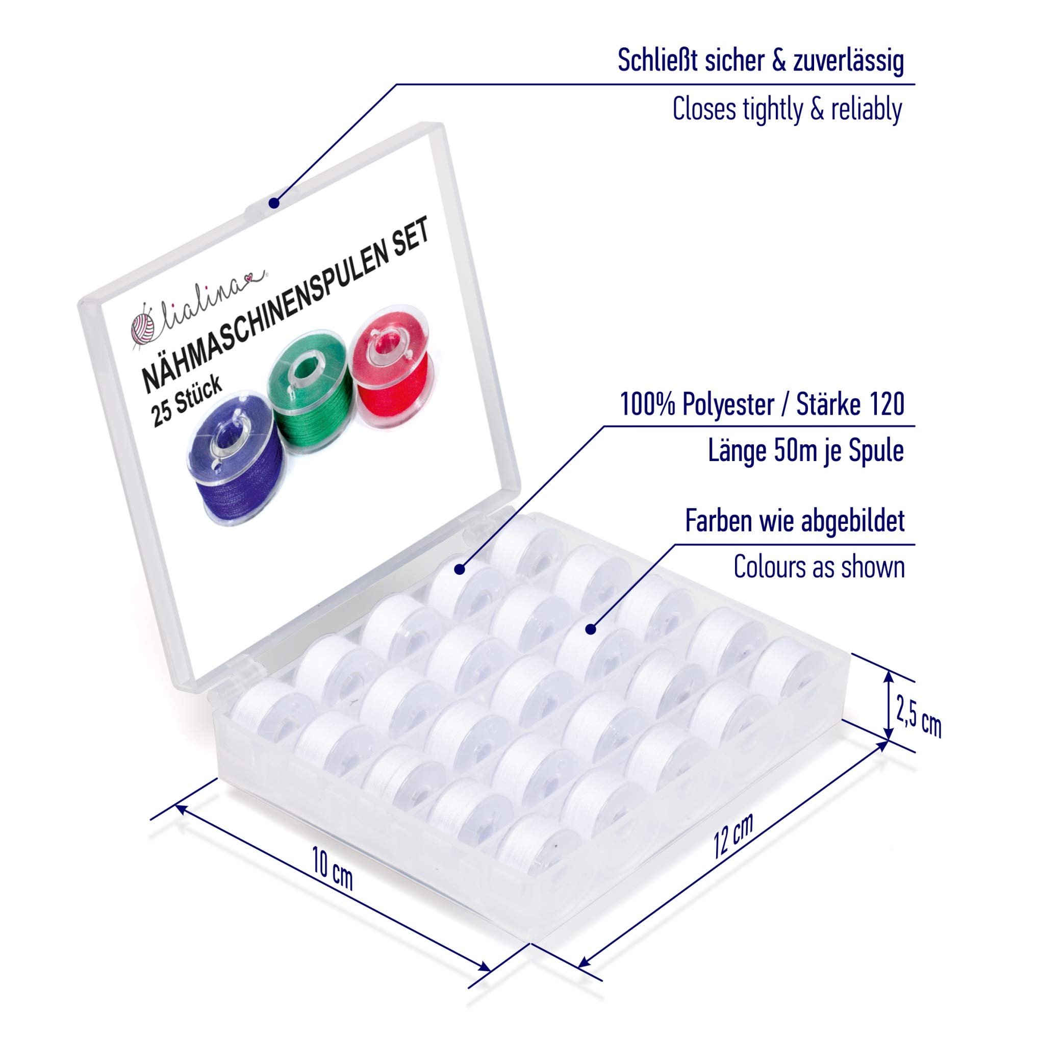 Lialina Fil Jean Pour Machine à Coudre [6 X 150 M] – Coutures Comme Dans L'original – Lot De Fils à Coudre Pour Jeans Extra Résistants N° 36 – Fil Jean Pour Machine à Coudre – 100% Polyester