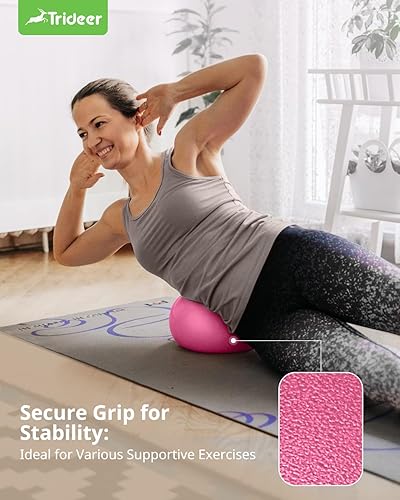 Miniatura 3 de Trideer Pelota de pilates de 9 pulgadas, pequeña pelota de ejercicio con guía de ejercicio, mini bola de yoga para pilates, yoga, entrenamiento de