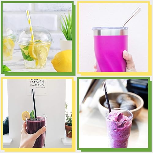 Miniatura 5 de 10 puntas de vidrio para pajillas, tapas transparentes, a prueba de polvo, para varios estilos de pajitas (0.472 pulgadas)