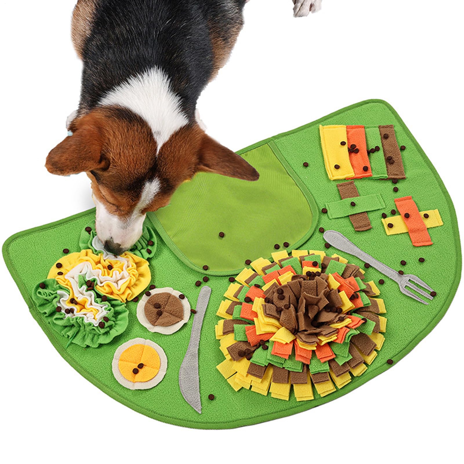 Tapis de reniflement pour chien anti-ennui et distributeur de croquettes anti-glouton